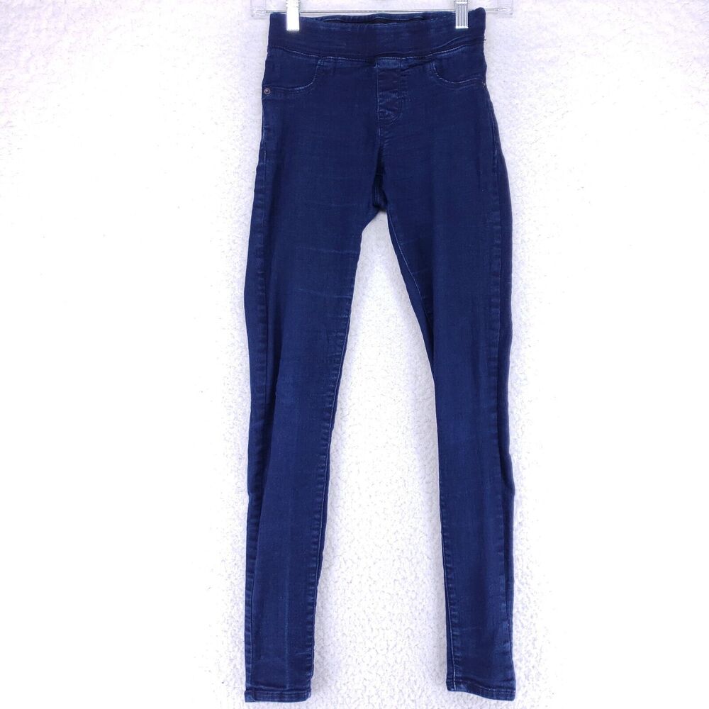 OLD NAVY Rockstar Mid Rise Pull On Blue Jeans Womens Size 0 Reg Casual Pants